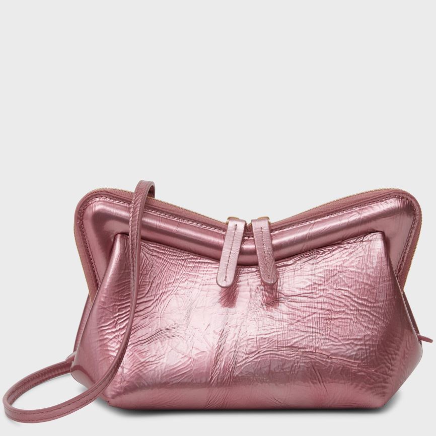 Women\'s Mansur Gavriel Mini M Frame Crossbody Bags Pink | AU 8451NW